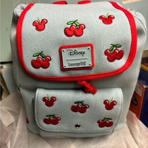 Loungefly Disney Cherry Backpack - Red and Gray